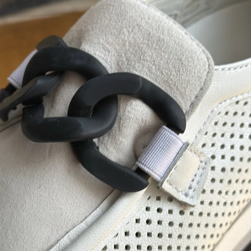 Softwaves Cassie Platform Loafers in White Ice - Picture 9 of 16